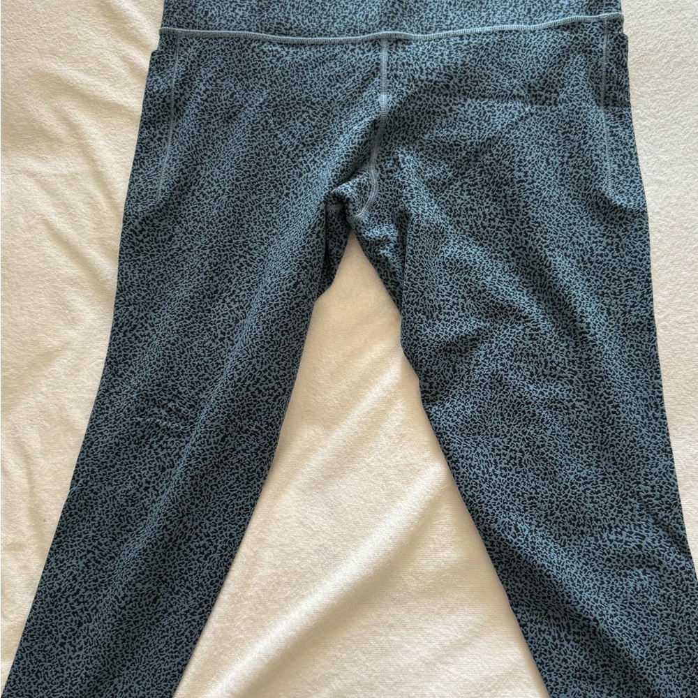 Athleta Textured Black and Gray Leggings